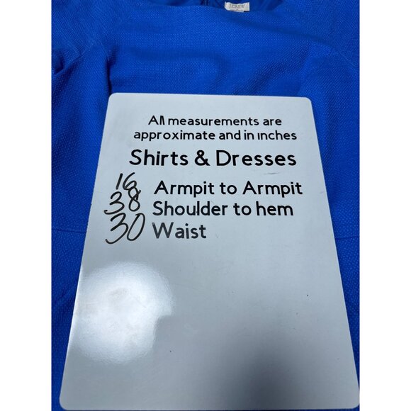 J. Crew Womens Royal Blue Basketweave Short Sleeve Dress Size 8 - Picture 7 of 7